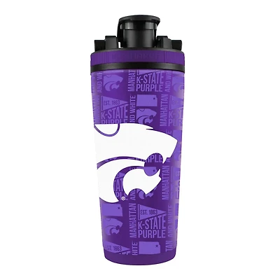 WinCraft Kansas State Wildcats 26oz 4D Stainless Steel Ice Shaker Bottle