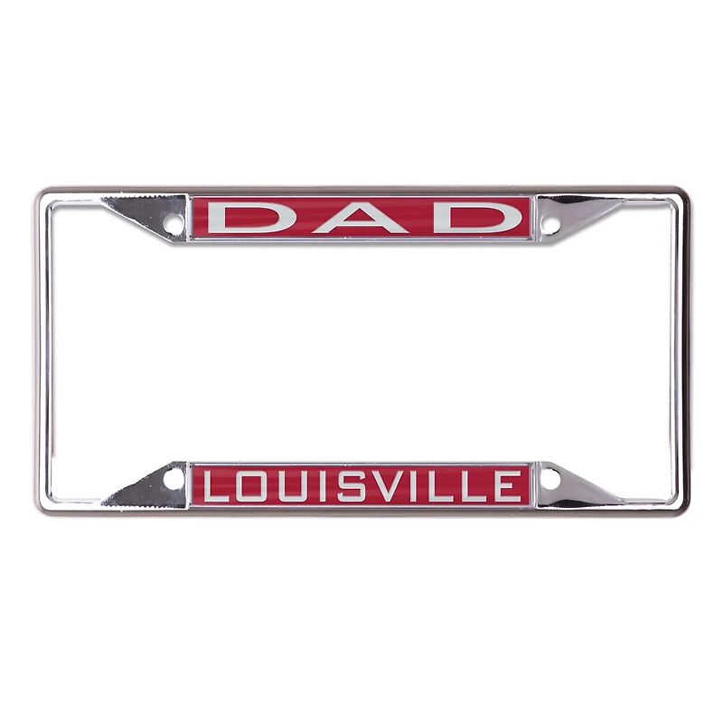 WinCraft Louisville Cardinals Dad School Supporter Laser Cut Metal License Plate Frame