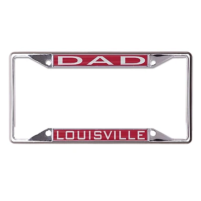 WinCraft Louisville Cardinals Dad School Supporter Laser Cut Metal License Plate Frame