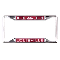 WinCraft Louisville Cardinals Dad School Supporter Laser Cut Metal License Plate Frame