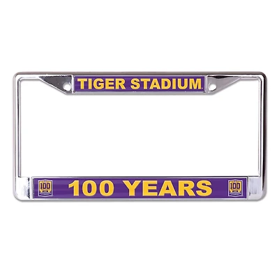 WinCraft LSU Tigers 100 Years Tiger Stadium Metal License Plate Frame