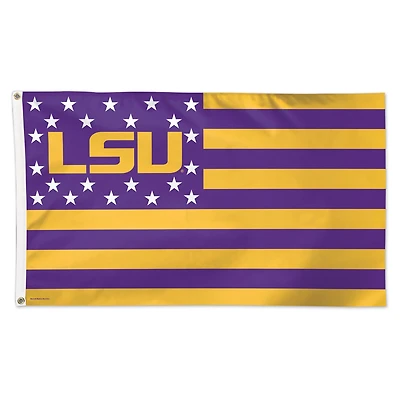 WinCraft LSU Tigers 3' x 5' Single-Sided Deluxe Patriotic Stars  Stripes Flag