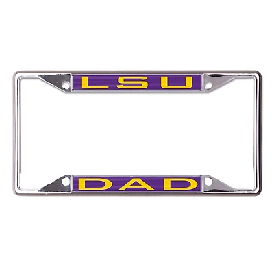 WinCraft LSU Tigers Dad School Supporter Laser Cut Metal License Plate Frame