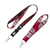 WinCraft Miami Heat 2-Pack Lanyard with Detachable Buckle  Key Strap Set