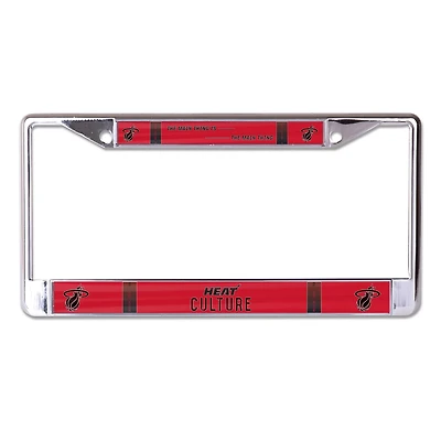 WinCraft Miami Heat 2024 25 City Edition Laser Cut Metal License Plate Frame