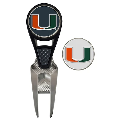 WinCraft Miami Hurricanes Repair Tool  Ball Marker Set
