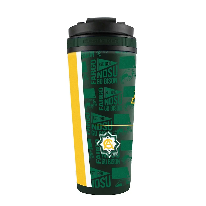 WinCraft NDSU Bison 26oz 4D Stainless Steel Ice Shaker Bottle