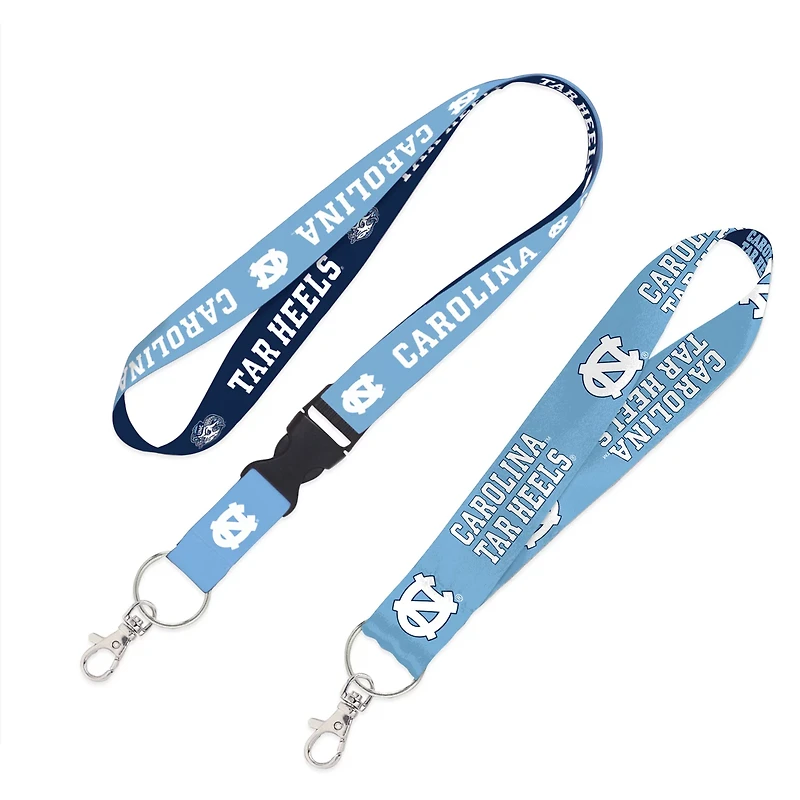 WinCraft North Carolina Tar Heels 2-Pack Lanyard with Detachable Buckle Key Strap Set