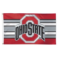 WinCraft Ohio State Buckeyes 3' x 5' Horizontal Stripe Deluxe Single-Sided Flag