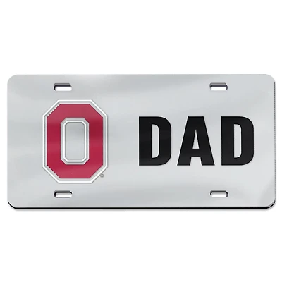 WinCraft Ohio State Buckeyes Dad Laser Cut Acrylic License Plate