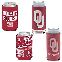 WinCraft Oklahoma Sooners 4-Pack 12oz Can  Slim Can Cooler Set