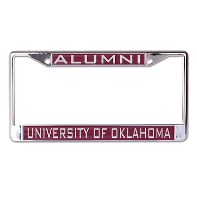 WinCraft Oklahoma Sooners Laser Cut Metal License Plate Frame - Oklahoma Alumni