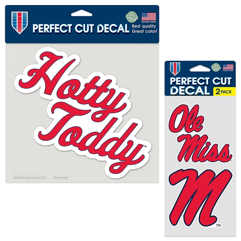 WinCraft Ole Miss Rebels Three-Pack Perfect Cut Decals