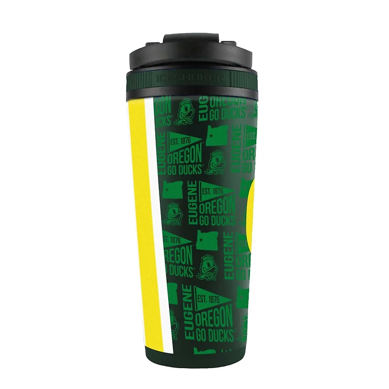 WinCraft Oregon Ducks 26oz 4D Stainless Steel Ice Shaker Bottle