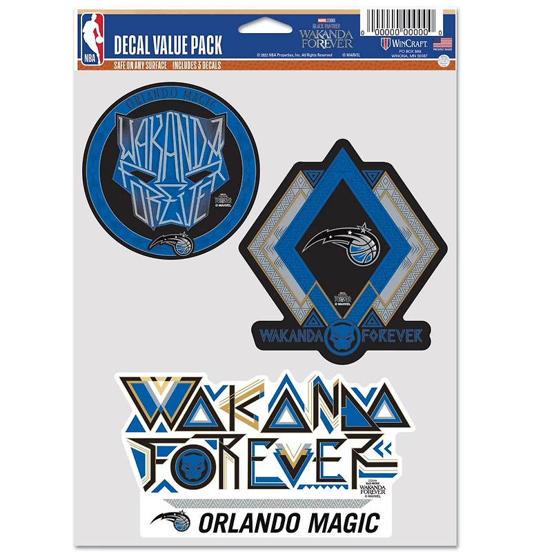 WinCraft Orlando Magic Three-Pack Panther 2 Fan Decal Set