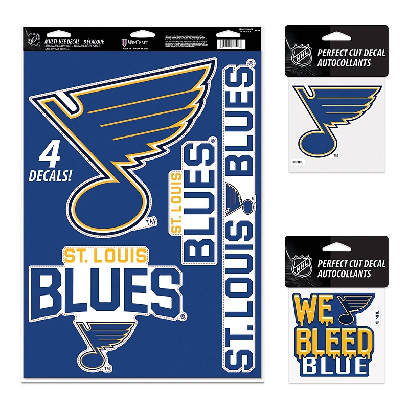 WinCraft St Louis Blues Decal Variety Pack