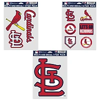 WinCraft St Louis Cardinals Three-Pack Fan Decal Set