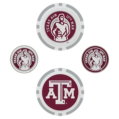 WinCraft Texas AM Aggies 4-Pack Ball Markers Set