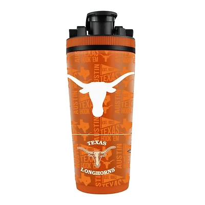 WinCraft Texas Longhorns 26oz 4D Stainless Steel Ice Shaker Bottle