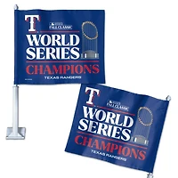 WinCraft Texas Rangers 2023 World Series Champions Locker Room 1175" x 14" Two-Sided Car Flag