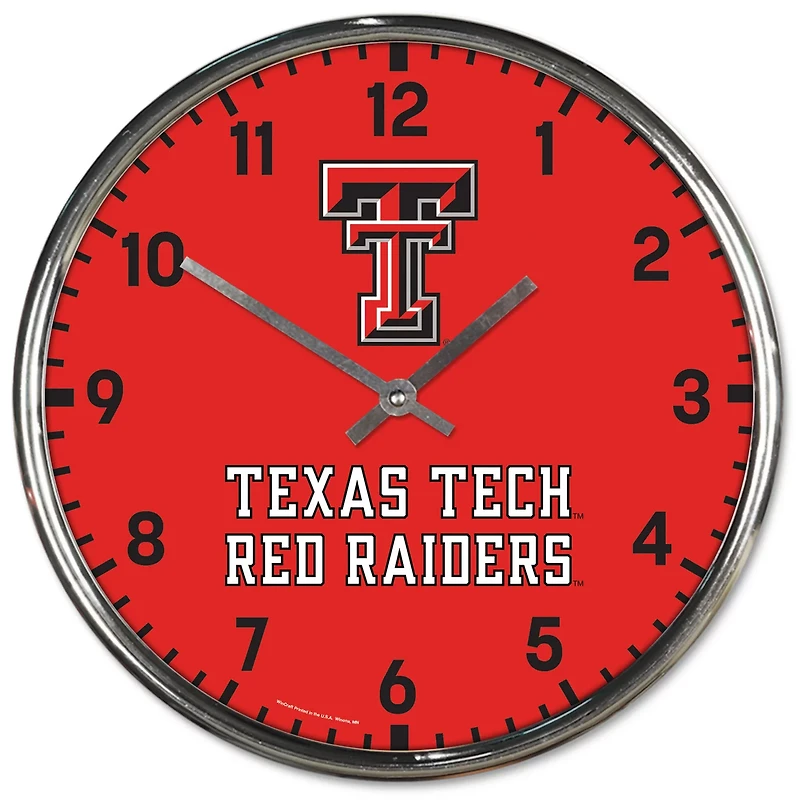 WinCraft Texas Tech Raiders Chrome Wall Clock