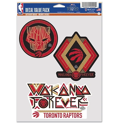 WinCraft Toronto Raptors Three-Pack Panther 2 Fan Decal Set