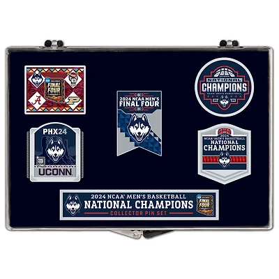 WinCraft UConn Huskies 2024 NCAA Men's Basketball National Champions Five-Piece Collector Pin Set