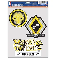 WinCraft Utah Jazz Three-Pack Panther 2 Fan Decal Set