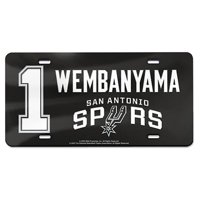 WinCraft Victor Wembanyama San Antonio Spurs Laser Cut Acrylic License Plate