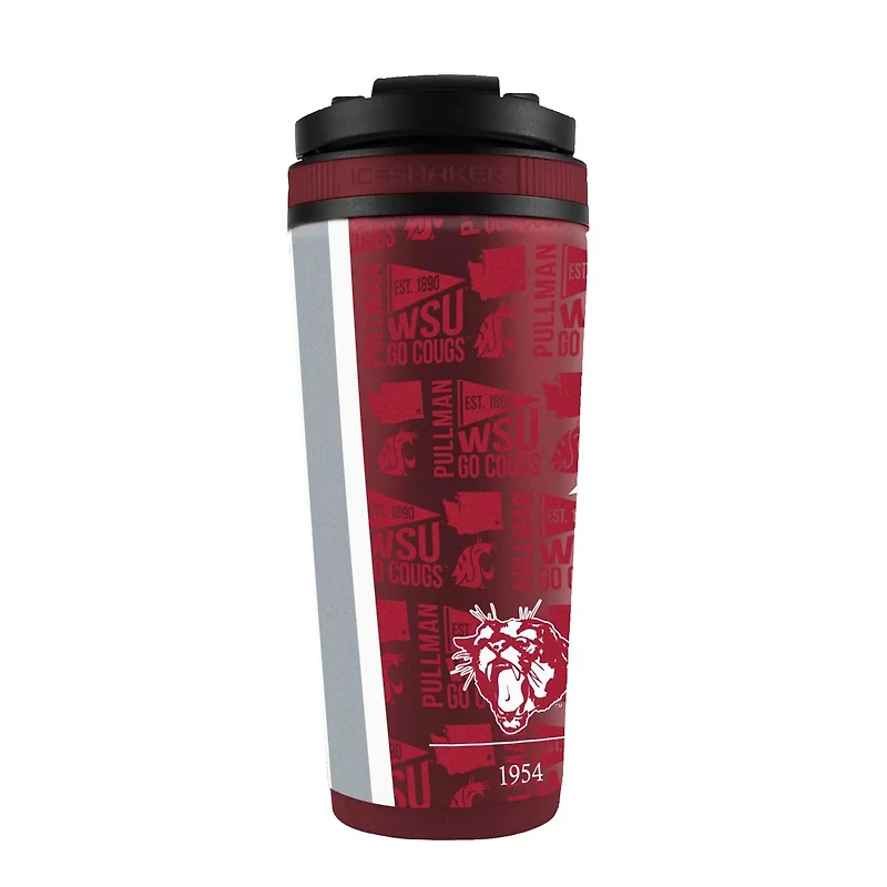WinCraft Washington State Cougars 26oz 4D Stainless Steel Ice Shaker Bottle