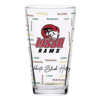 Winston-Salem State Rams 16oz Pint Glass