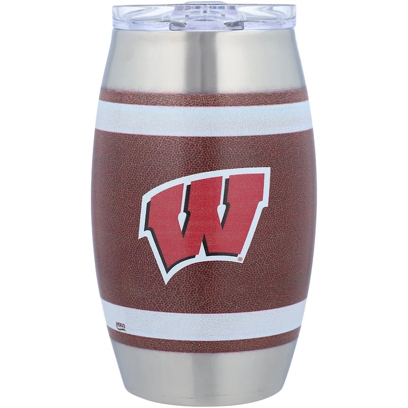 Wisconsin Badgers 15oz Football Tumbler