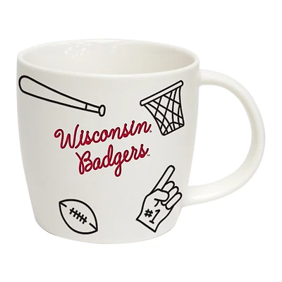 Wisconsin Badgers 18oz Playmaker Mug