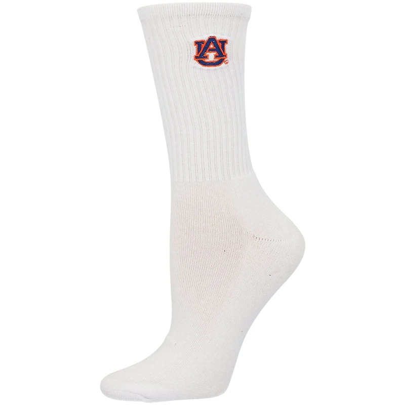 ZooZatz /White Auburn Tigers 2-Pack Quarter-Length Socks