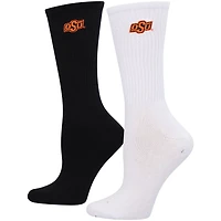 ZooZatz /White Oklahoma State Cowboys 2-Pack Quarter-Length Socks