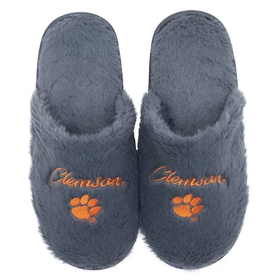 ZooZatz Clemson Tigers Team Faux Fur Slippers