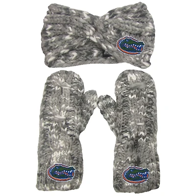 ZooZatz Florida Gators Logo Marled Headband and Mitten Set
