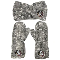 ZooZatz Florida State Seminoles Logo Marled Headband and Mitten Set