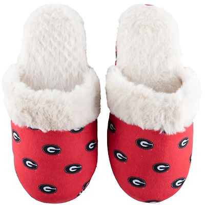 ZooZatz Georgia Bulldogs Faux Fur Slippers