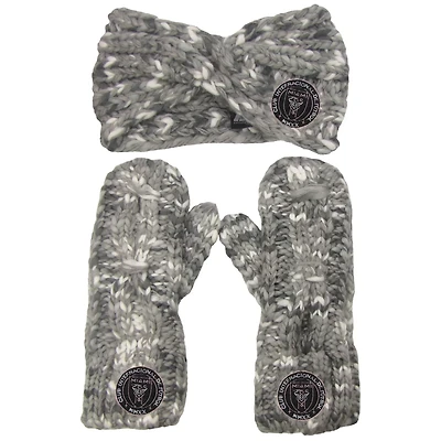 ZooZatz Inter Miami CF Marled Headband and Mittens Set