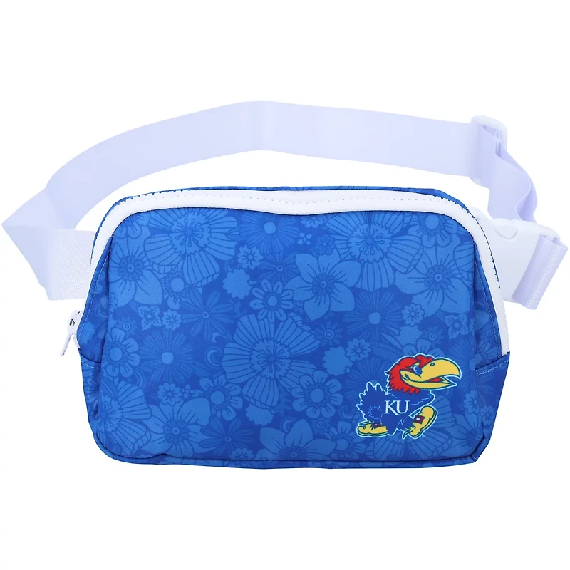 ZooZatz Kansas Jayhawks Floral Print Fanny Pack