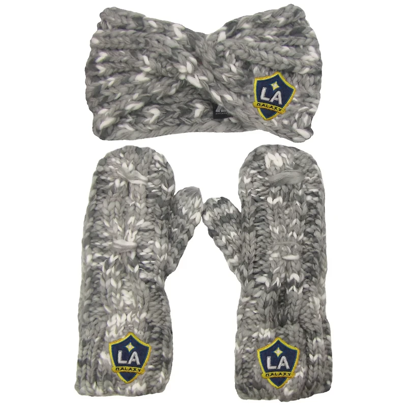 ZooZatz LA Galaxy Marled Headband and Mittens Set