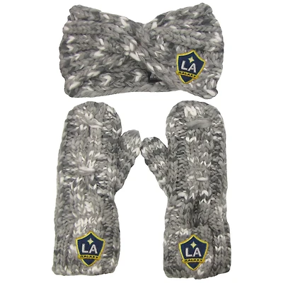 ZooZatz LA Galaxy Marled Headband and Mittens Set