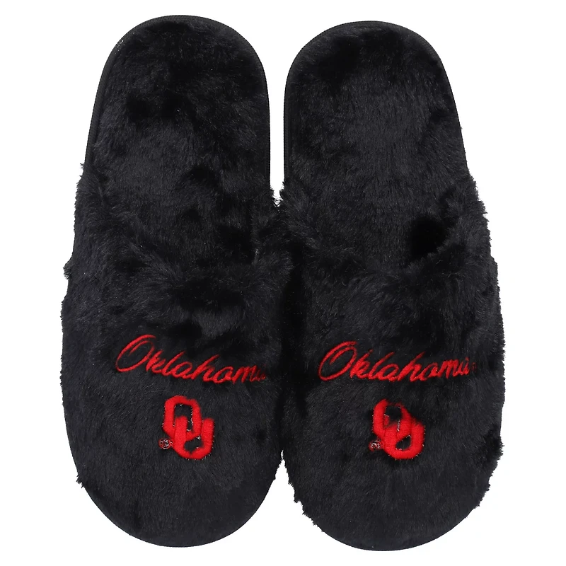 ZooZatz Oklahoma Sooners Team Faux Fur Slippers