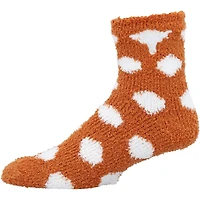ZooZatz Texas Longhorns Fuzzy Dot Ankle Socks