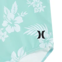 Hurley Girls' Floral Tie Front Monokini