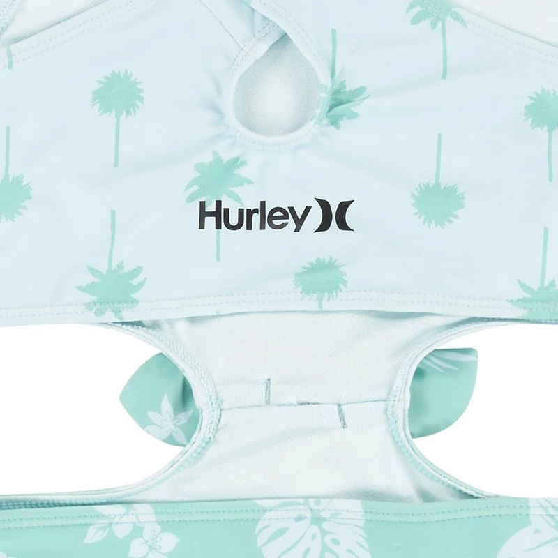 Hurley Girls' Floral Tie Front Monokini