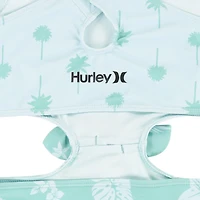 Hurley Girls' Floral Tie Front Monokini