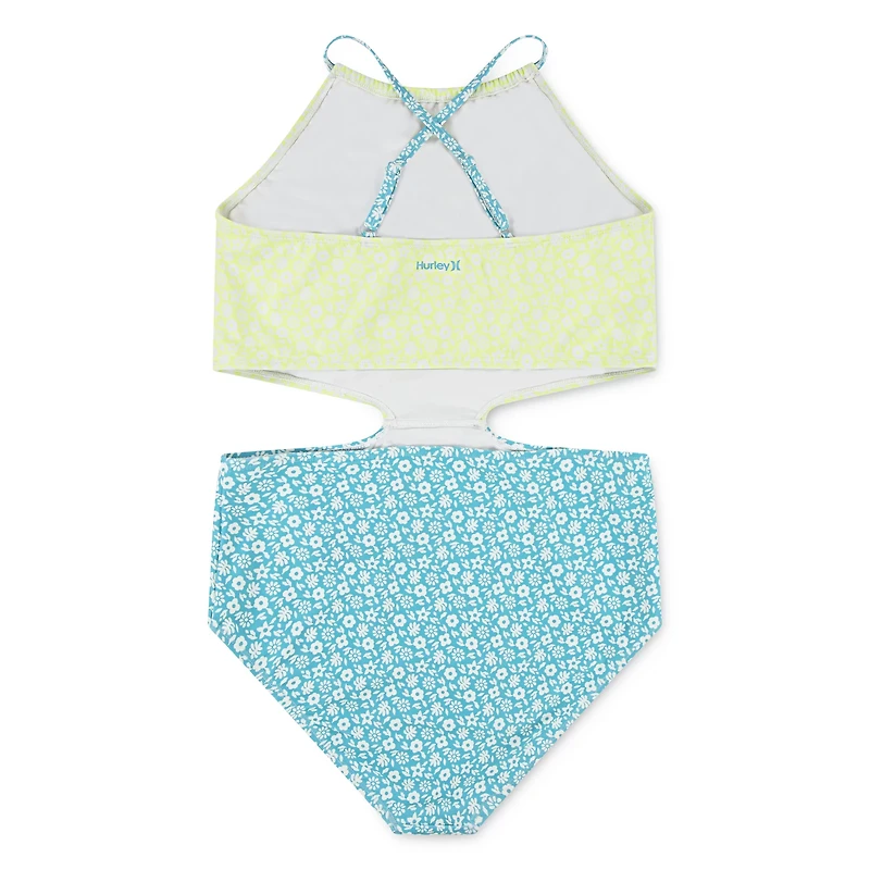 Hurley Girls' Halter Monokini One Piece Swimsuit