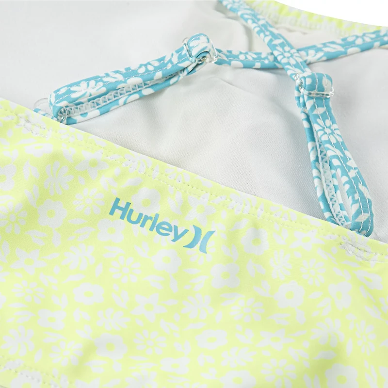 Hurley Girls' Halter Monokini One Piece Swimsuit